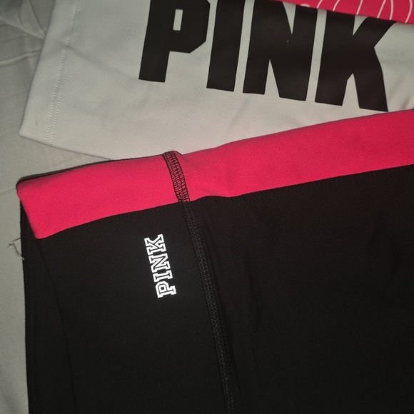 PINK Victoria's Secret Black and Pink Swim Leggings Size Small - Picture 4 of 7